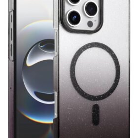 Apple iPhone 16 Pro Max Glossy Magsafe Kapak - Siyah-(5796)