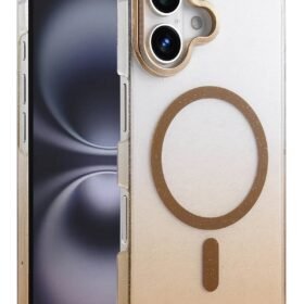 Apple iPhone 16 Plus Glossy Magsafe Kapak - Çöl Titanyum-(5796)