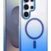 Samsung Galaxy S24 Ultra Glossy Magsafe Kapak - Mavi-(5796)