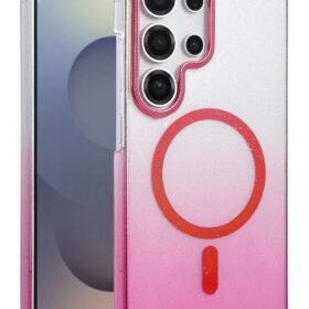 Samsung Galaxy S25 Ultra Glossy Magsafe Kapak - Pembe-(5796)