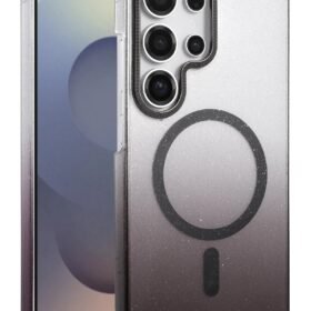 Samsung Galaxy S25 Ultra Glossy Magsafe Kapak - Siyah-(5796)