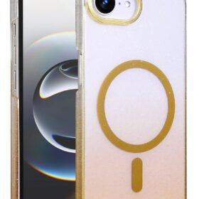 Apple iPhone 16E Glossy Magsafe Kapak - Çöl Titanyum-(5796)