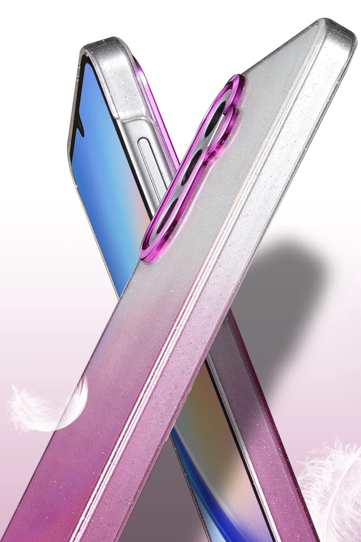 Samsung Galaxy A56 Glossy Kapak - Pembe-(5796) - Görsel 3