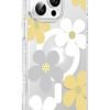 Apple iPhone 15 Pro Max Floral Magsafe Kapak - Sarı-(5796)