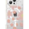 Apple iPhone 16 Pro Floral Magsafe Kapak - Pembe-(5796)