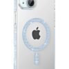 Apple iPhone 14 Move Taşlı Magsafe Kapak - Mavi-(5796)