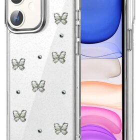 Apple iPhone 12 Fiyonk Desenli Kapak - Desen 1-(5796)