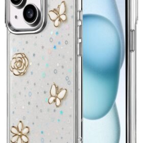 Apple iPhone 14 Fiyonk Desenli Kapak - Desen 2-(5796)