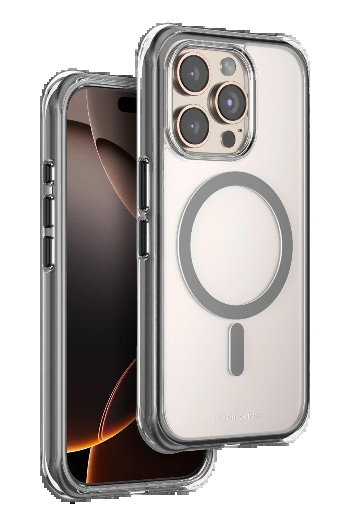 Apple iPhone 15 Pro Max Hulk Magsafe Kapak - Siyah-(5796)