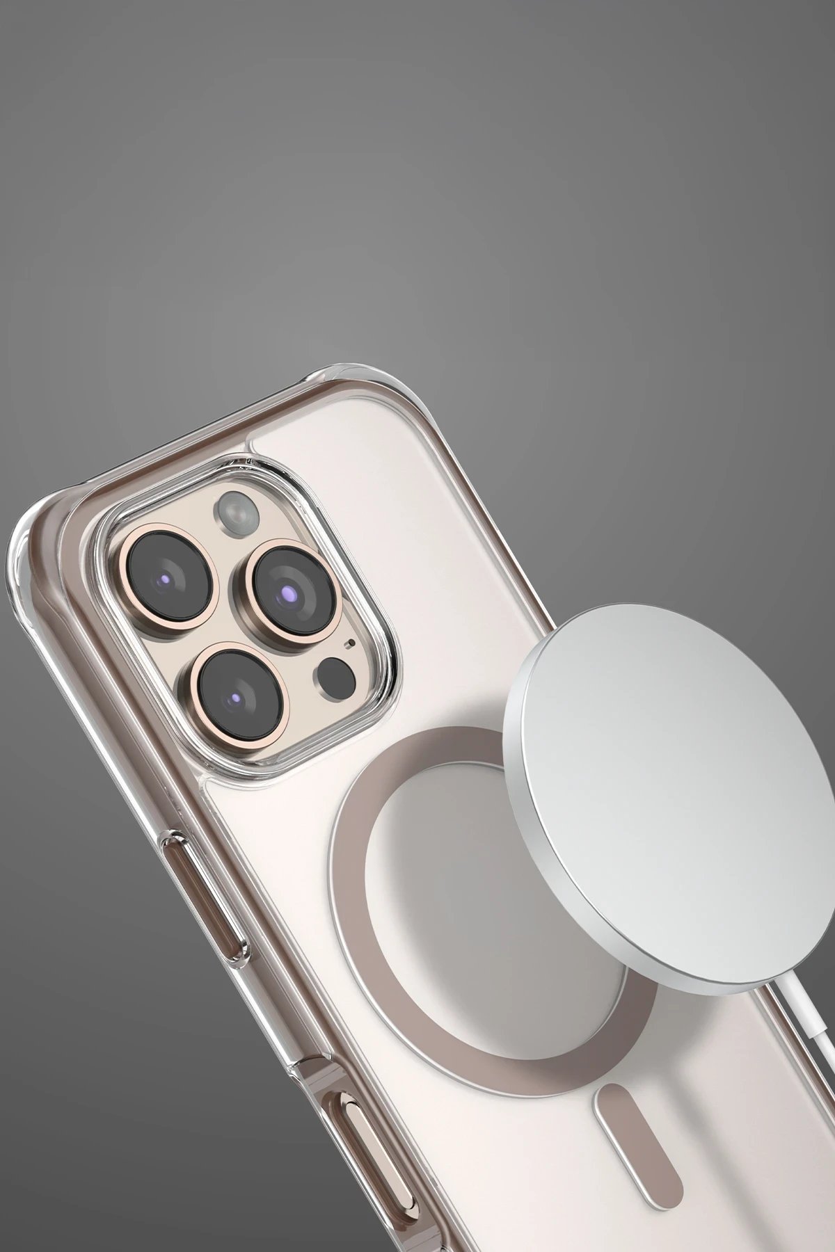 Apple iPhone 16 Pro Max Hulk Magsafe Kapak - Beyaz-(5796) - Görsel 4