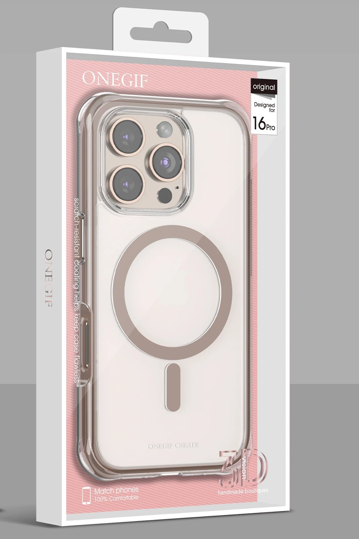 Apple iPhone 16 Pro Max Hulk Magsafe Kapak - Beyaz-(5796) - Görsel 5