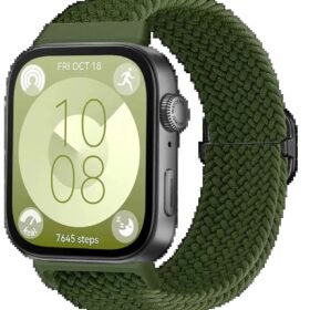 Huawei Fit 4 Star Kordon - Koyu Yeşil-(5796)