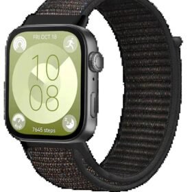 Huawei Fit 4 Hasırlı Cırtcırtlı Kordon - Siyah-(5796)