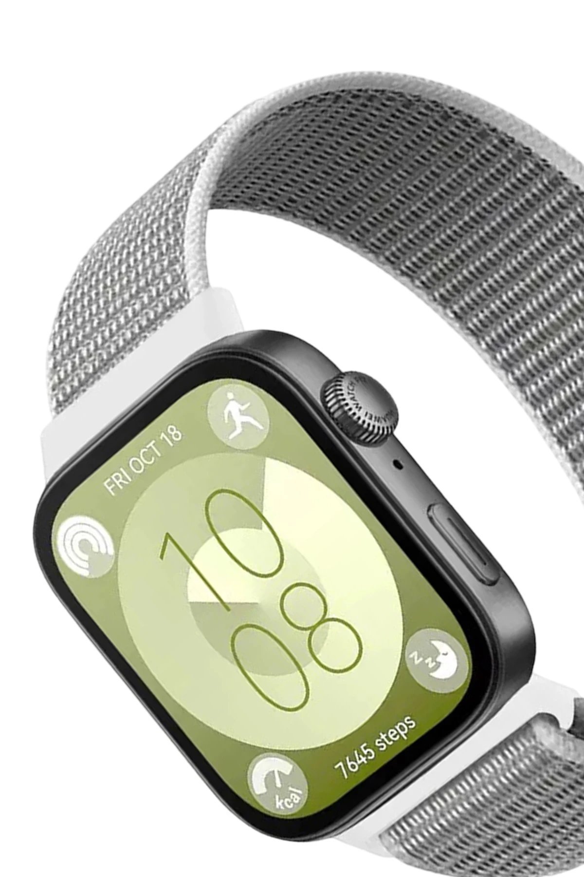 Huawei Fit 4 Hasırlı Cırtcırtlı Kordon - Beyaz-(5796) - Görsel 2