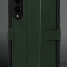 Samsung Galaxy S25 Edge Trend S Plus Kapaklı Kılıf - Koyu Yeşil-(5796)