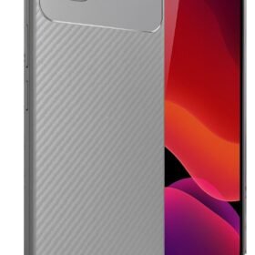 iPhone 16E Kılıf Auto Focus Karbon Kapak - Gri-(5796)