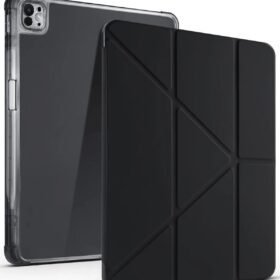 iPad Air 13 (2024) Kılıf Kalemlikli Mars Tablet Kılıfı - Siyah-(5796)