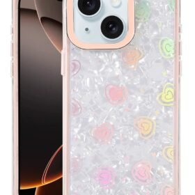 Apple iPhone 14 Lumi Desenli Kapak - Pembe-(5796)