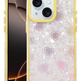 Apple iPhone 15 Lumi Desenli Kapak - Sarı-(5796)