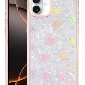 Apple iPhone 16 Lumi Desenli Kapak - Pembe-(5796)