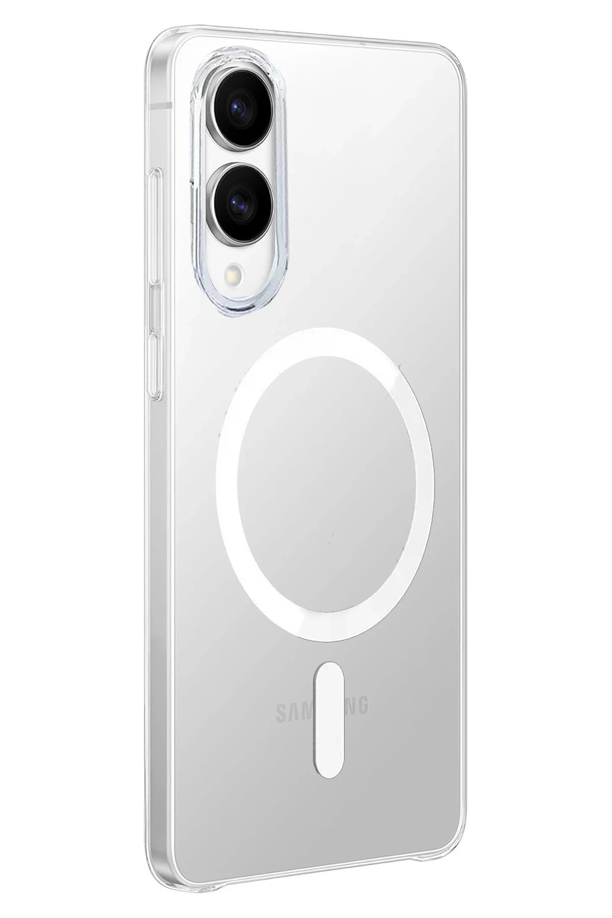 Samsung Galaxy S25 Edge Kılıf PC Zara Magsafe Şeffaf Kılıf - Şeffaf-(5796) - Görsel 2