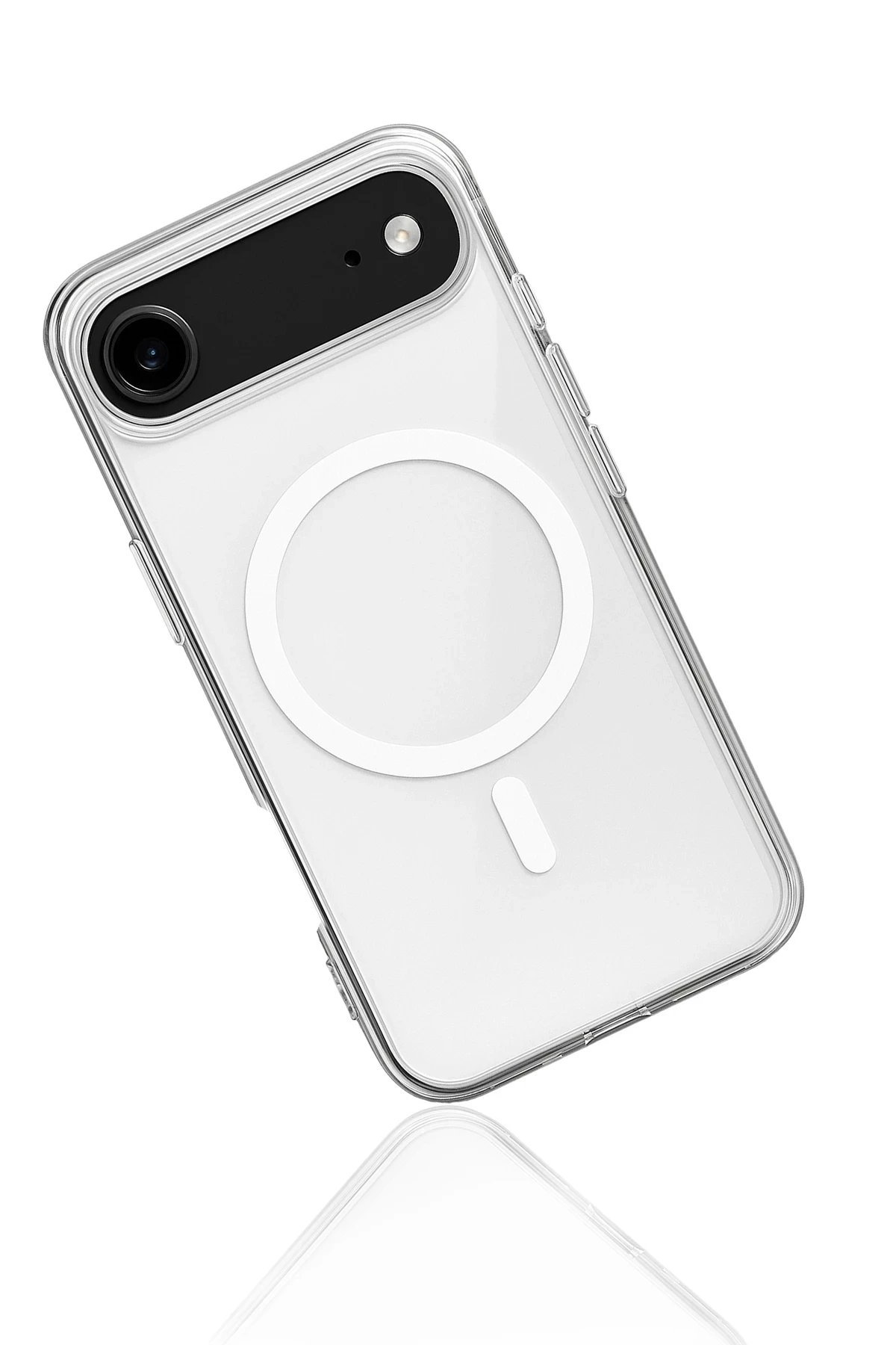 iPhone 17 Air Kılıf Magneticsafe Şeffaf Silikon - Şeffaf-(5796) - Görsel 3