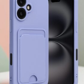 iPhone 16 Kılıf Kelvin Kartvizitli Silikon - Açık Yeşil-(5796)