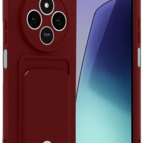 Xiaomi Redmi 14C Kelvin Kartvizitli Silikon - Bordo-(5796)