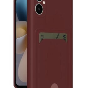 Samsung Galaxy A05 Kelvin Kartvizitli Silikon - Bordo-(5796)