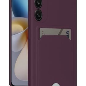 Samsung Galaxy A56 Kılıf Kelvin Kartvizitli Silikon - Derin Mor-(5796)