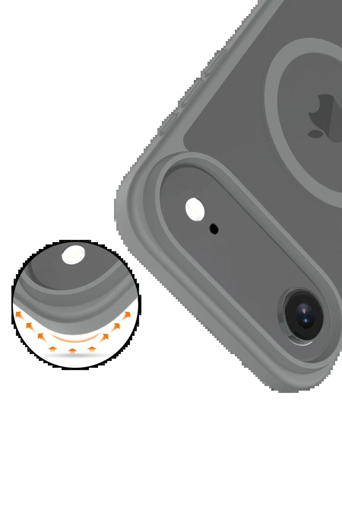 Apple iPhone 17 Air Jota Magsafe Kapak - Titan Gri-(5796) - Görsel 3