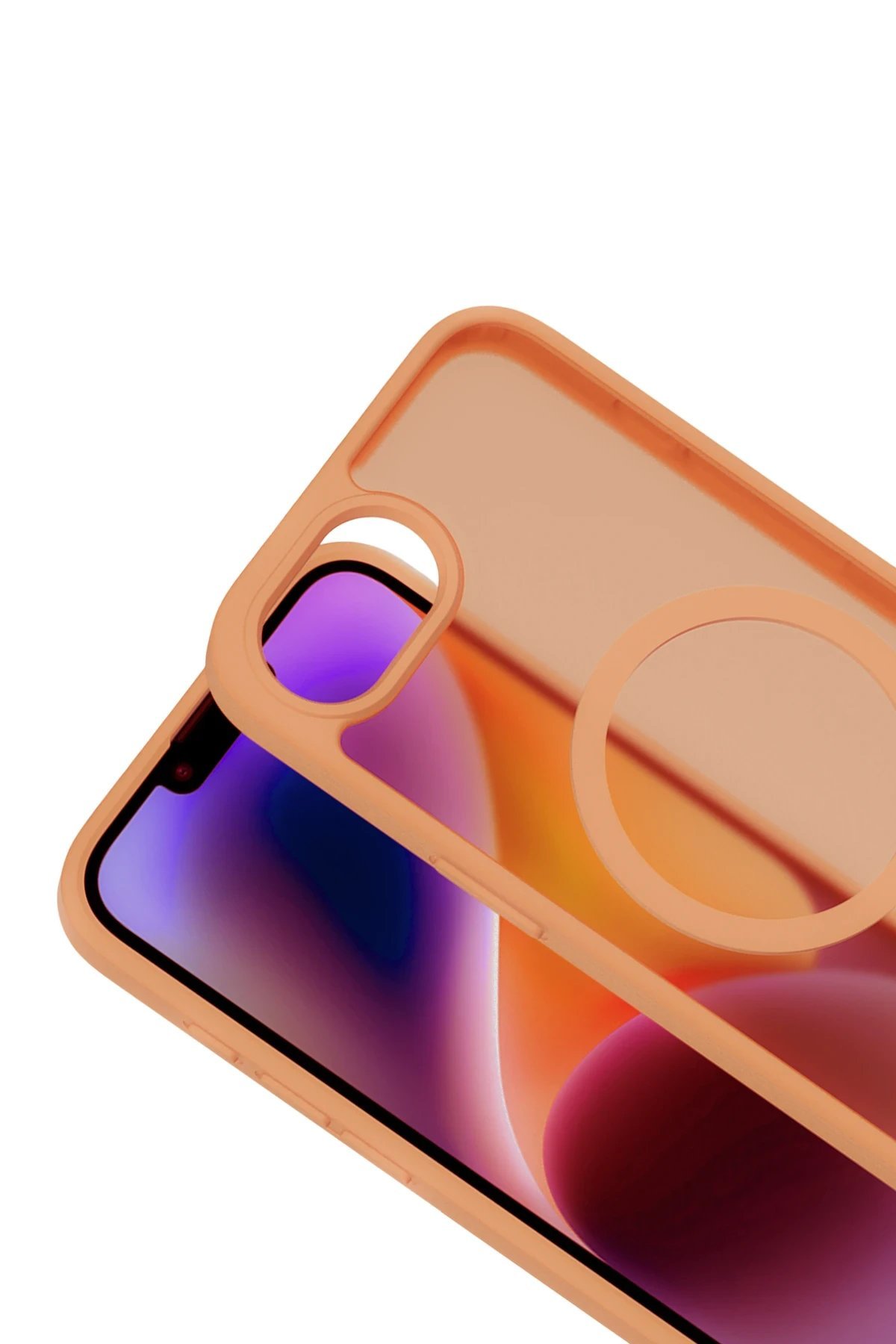 iPhone 16E Jota Magsafe Kapak - Turuncu-(5796) - Görsel 3