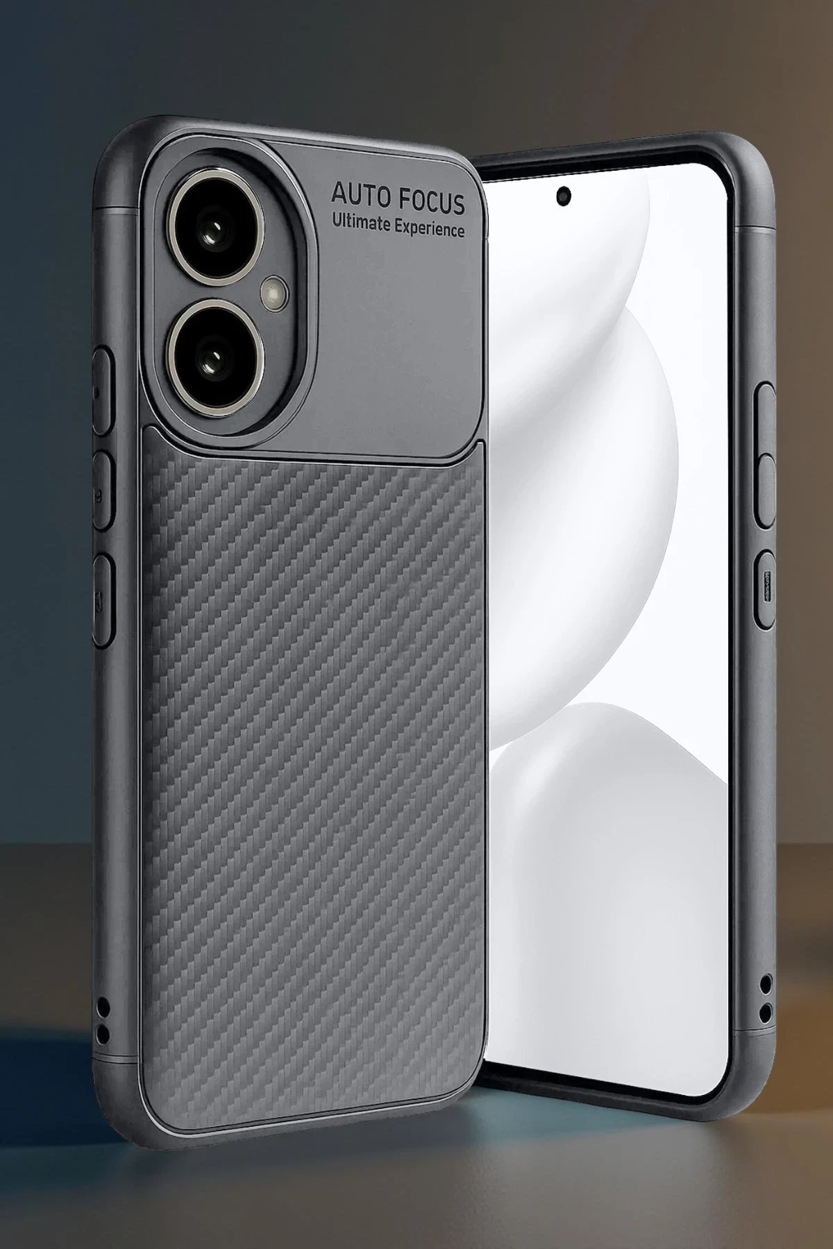 Honor 400 Kılıf Auto Focus Karbon Kapak - Gri-(5796)