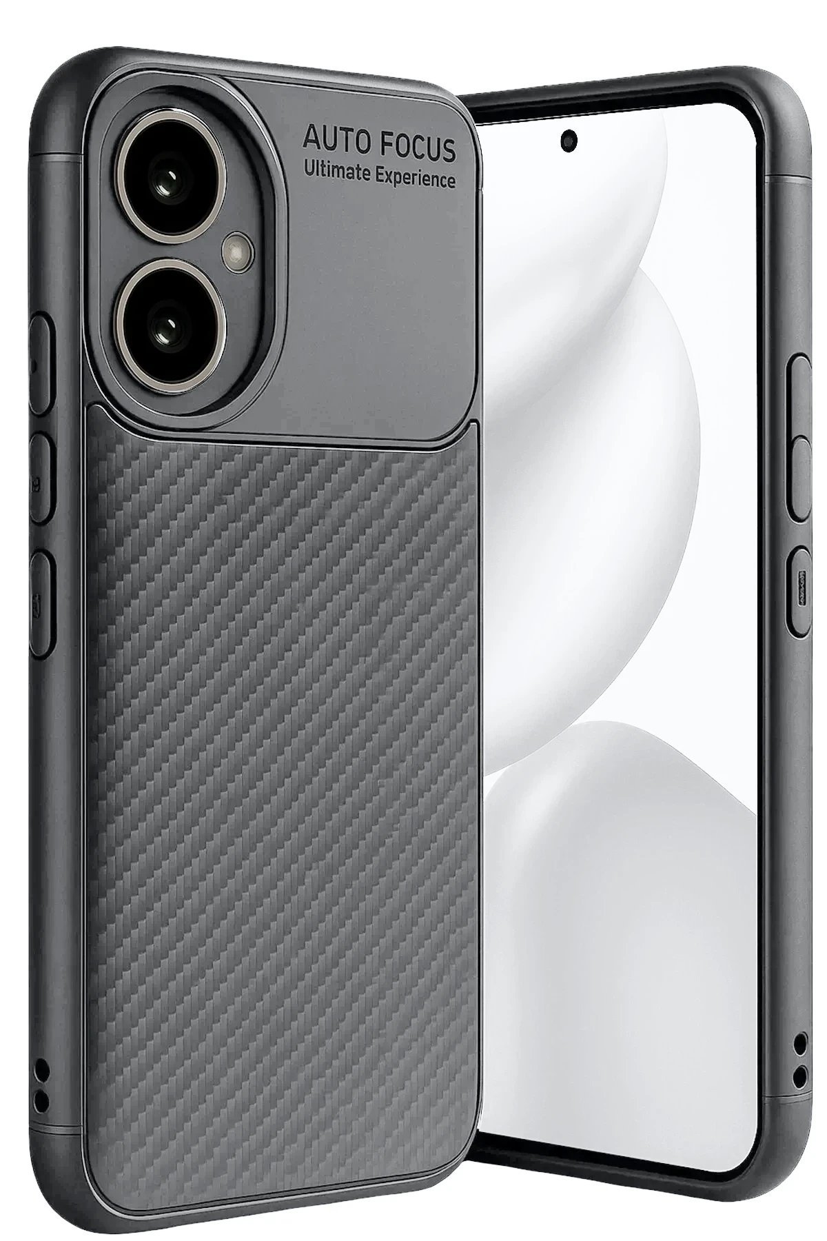 Honor 400 Kılıf Auto Focus Karbon Kapak - Gri-(5796) - Görsel 5