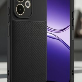 Oppo A5 Pro 4G Kılıf Auto Focus Karbon Kapak - Siyah-(5796)