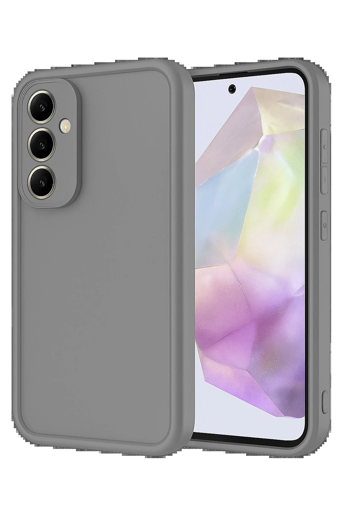 Samsung Galaxy A56 Kılıf Viera Silikon - Gri-(5796)