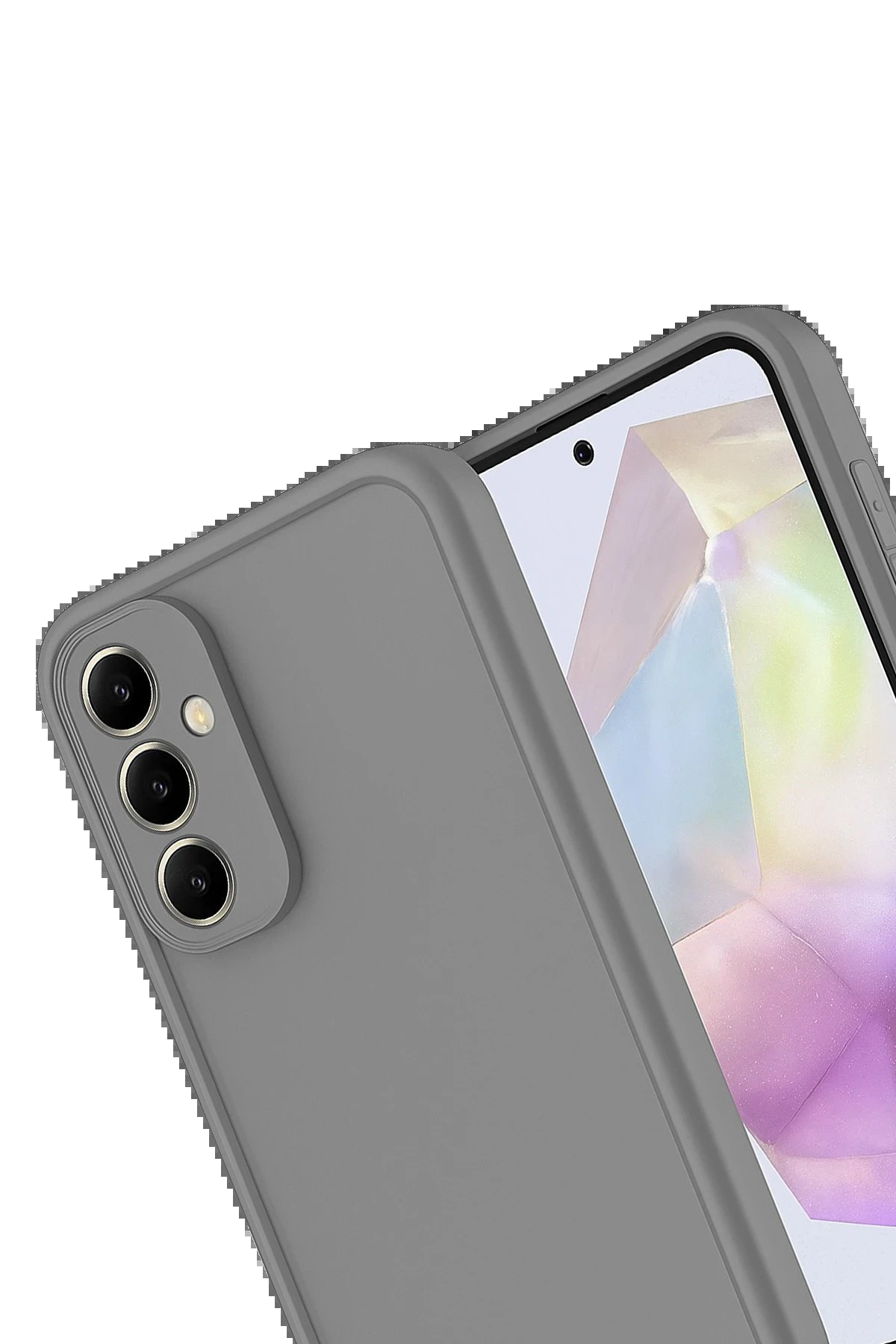 Samsung Galaxy A56 Kılıf Viera Silikon - Gri-(5796) - Görsel 2