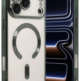 Apple iPhone 17 Pro Max Kross Magneticsafe Kapak - Koyu Yeşil-(5796)