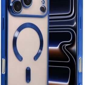 Apple iPhone 17 Pro Max Kross Magneticsafe Kapak - Lacivert-(5796)