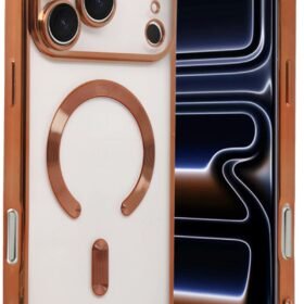 Apple iPhone 17 Pro Max Kross Magneticsafe Kapak - Turuncu-(5796)