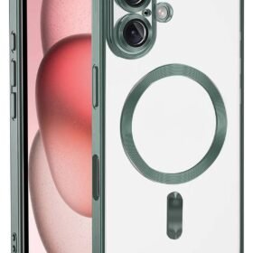 Apple iPhone 17 Kross Magneticsafe Kapak - Koyu Yeşil-(5796)