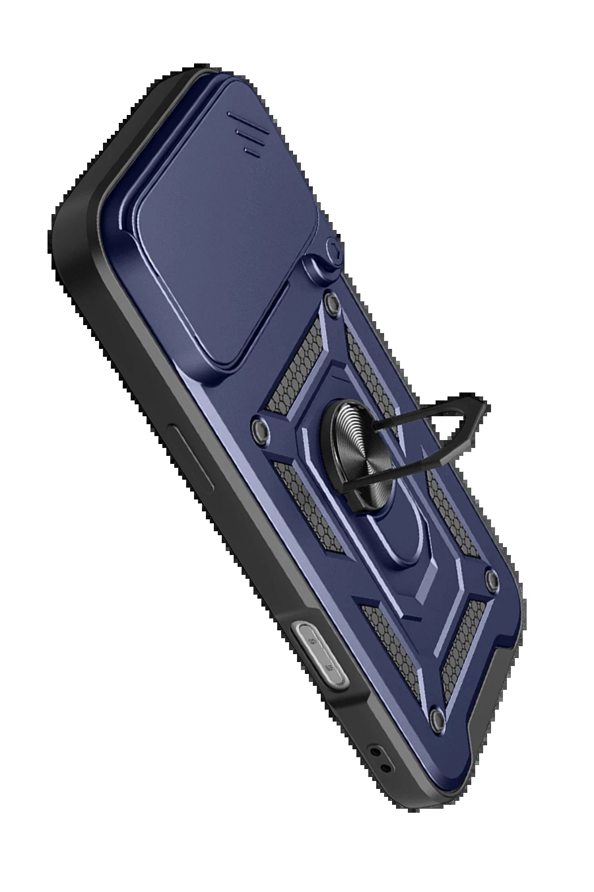 Apple iPhone 17 Pro Max Pars Lens Yüzüklü Silikon - Lacivert-(5796) - Görsel 3