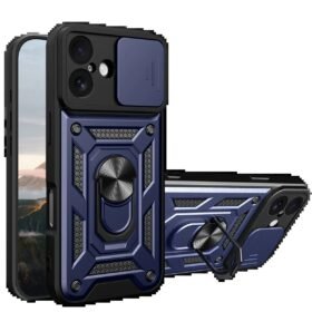 Apple iPhone 17 Pars Lens Yüzüklü Silikon - Lacivert-(5796)