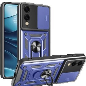 Samsung Galaxy S25 Edge Pars Lens Yüzüklü Silikon - Lacivert-(5796)