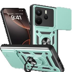 Xiaomi Redmi Note 14 4G Pars Lens Yüzüklü Silikon - Yeşil-(5796)