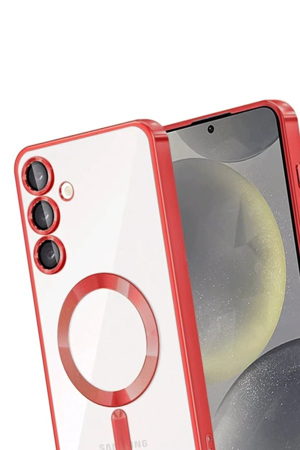 Samsung Galaxy A54 5G Kross Magneticsafe Kapak - Kırmızı-(5796) - Görsel 3