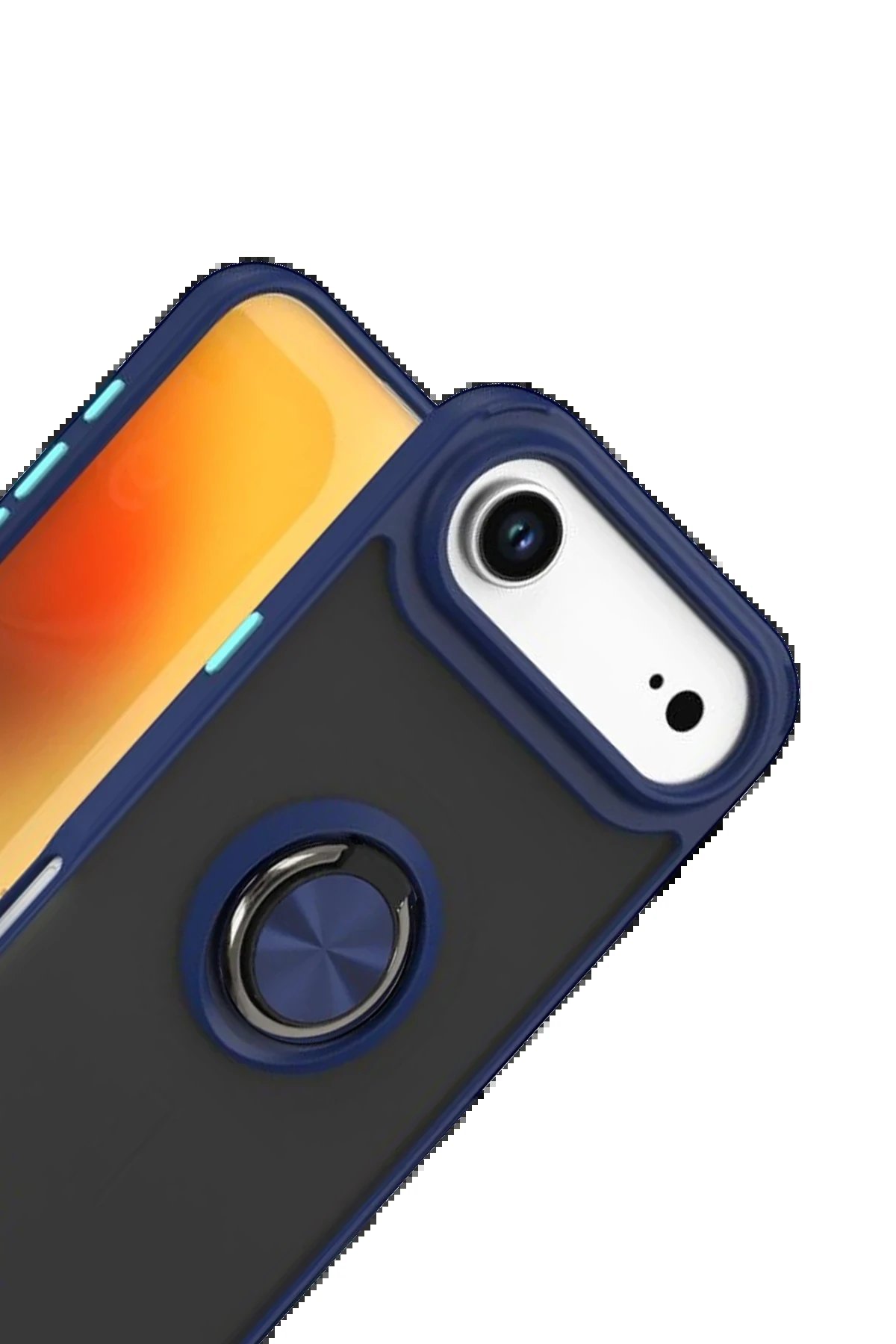 Apple iPhone 17 Air Montreal Yüzüklü Silikon Kapak - Lacivert-(5796) - Görsel 2