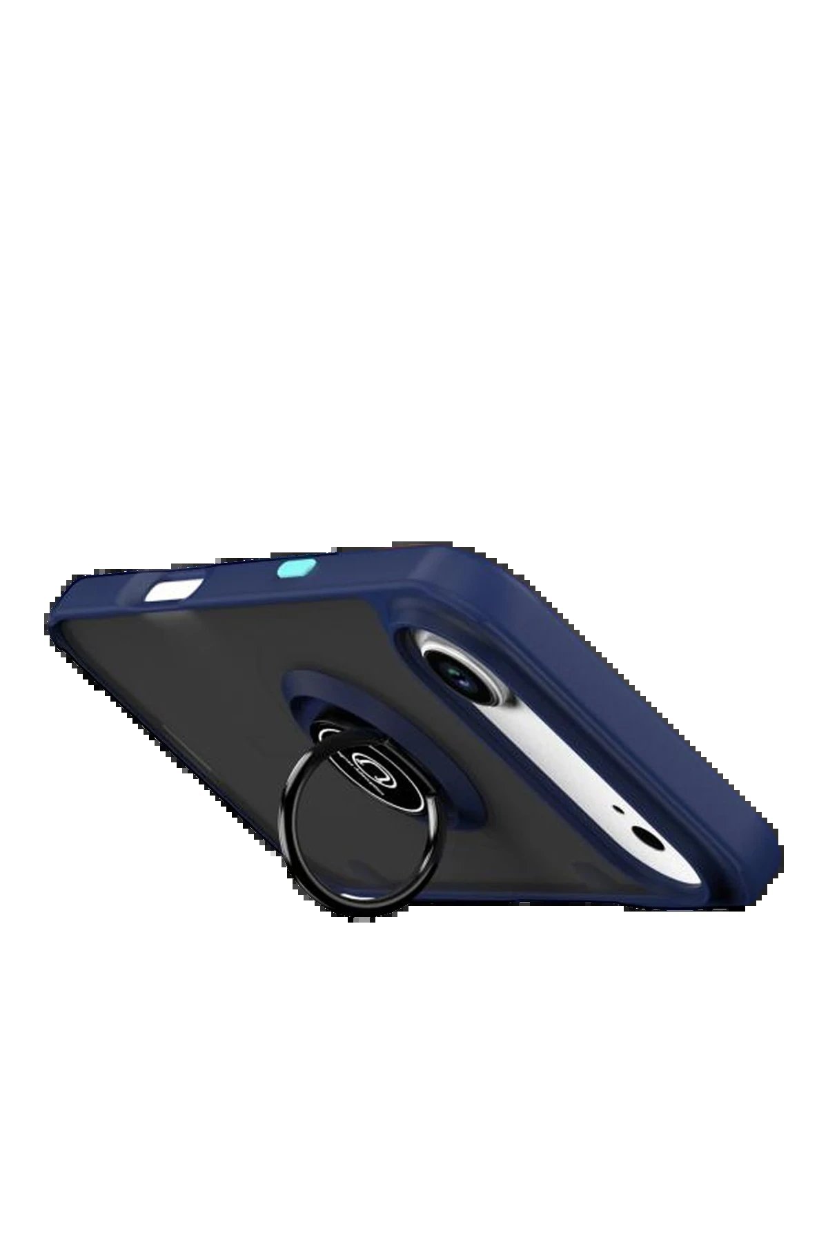 Apple iPhone 17 Air Montreal Yüzüklü Silikon Kapak - Lacivert-(5796) - Görsel 3