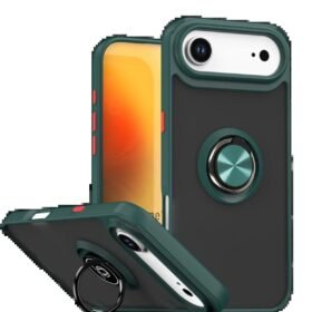 Apple iPhone 17 Air Montreal Yüzüklü Silikon Kapak - Yeşil-(5796)