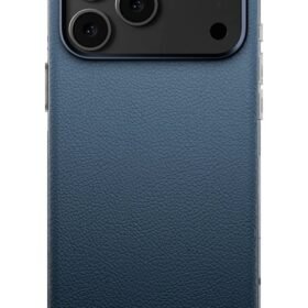iPhone 17 Pro Wonder Deri Magsafe Kapak - Lacivert-(5796)